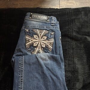 Embroidered Denim Jeans